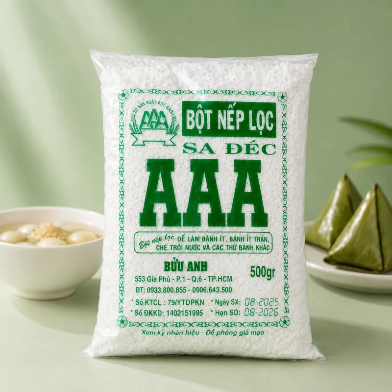 Gói bột nếp lọc Sa Đéc AAA 500g của Bửu Anh